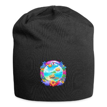 Der Sommer ist wirklich weit weg - Jersey-Beanie - Schwarz - Vorne