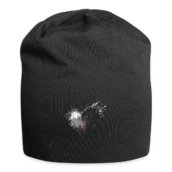 Cœur Noir - Bonnet en jersey - noir - Devant