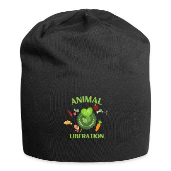 Animal Liberation, organic vegan - Jersey Beanie - black - Front