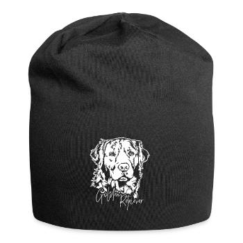 Golden Retriever Portrait Chien Chiens Wilsigns - Bonnet en jersey - noir - Devant