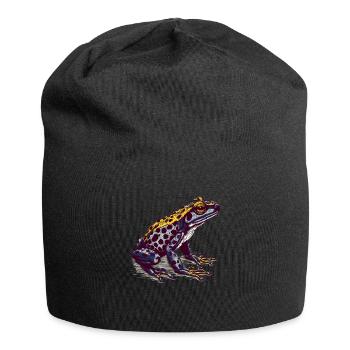 Der giftige Pfeilgiftfrosch lebt in den Tropen - Jersey-Beanie - Schwarz - Vorne
