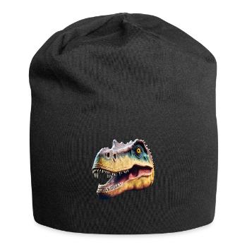 Dino Head - Tête de dinosaure - Bonnet en jersey - noir - Devant
