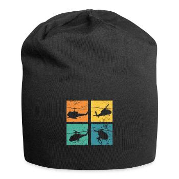 Hélicoptère Vintage Pilote d’hélicoptère - Bonnet en jersey - noir - Devant