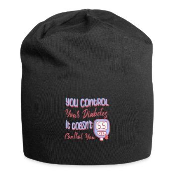 Soutien aux diabétiques - Bonnet en jersey - noir - Devant