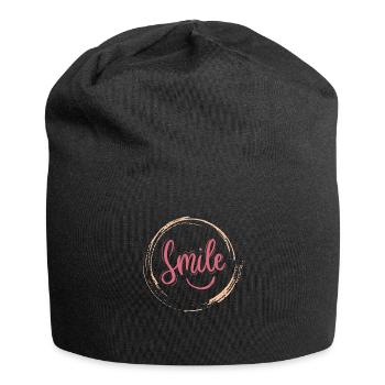 SMILE - Jersey Beanie - black - Front