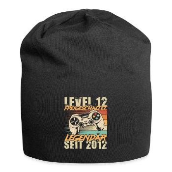 12 Geburtstag Gamer Jahrgang 2012 geboren - Jersey-Beanie - Schwarz - Vorne