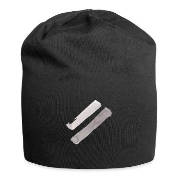 streifen - Jersey-Beanie - Schwarz - Vorne