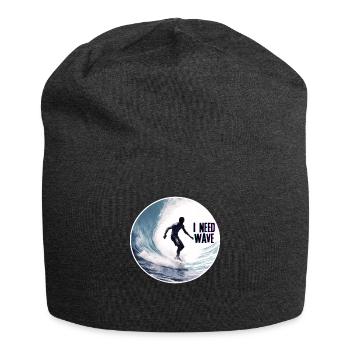 Surfer on the Wave Nature - Jersey Beanie - charcoal grey - Front