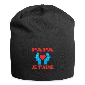 PAPA JE T'AIME - Bonnet en jersey - noir - Devant