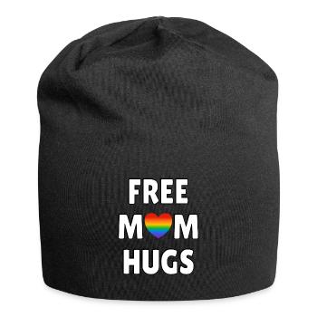 Maman Gratuite Câlins LGBTQ fierté Rainbow Heart - Bonnet en jersey - noir - Devant