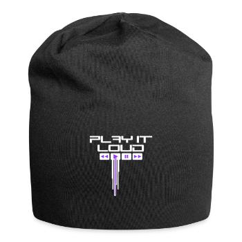 Play it Loud Graffiti Drop Playbutton Music Loud - Jersey Beanie - black - Front