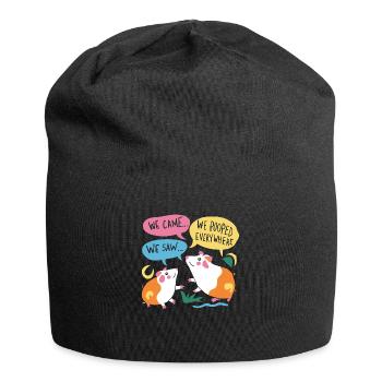 Nous sommes venus, nous avons vu, nous avons fait caca partout - Bonnet en jersey - noir - Devant