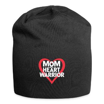 Maman guerrière du cœur. Fière maman d’un combattant cardiaque - Bonnet en jersey - noir - Devant