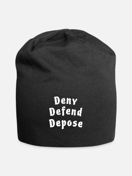 Deny Defend Depose - Jersey-Beanie - Schwarz