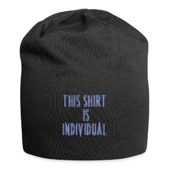Individuelles Design Fun Spruch - Jersey-Beanie - Schwarz - Vorne