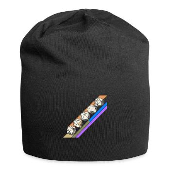 Retro Minimalist Polyhedral Dice Set Tabletop RPGP - Jersey Beanie - black - Front