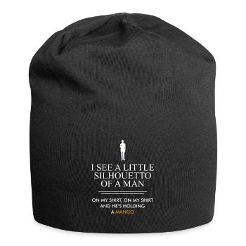 Silhouette Mango Zitat - Jersey-Beanie - Schwarz - Vorne