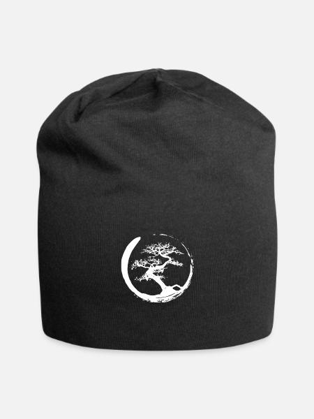 Arbre de vie - Zen - Arbre de yoga - Bonnet en jersey - noir
