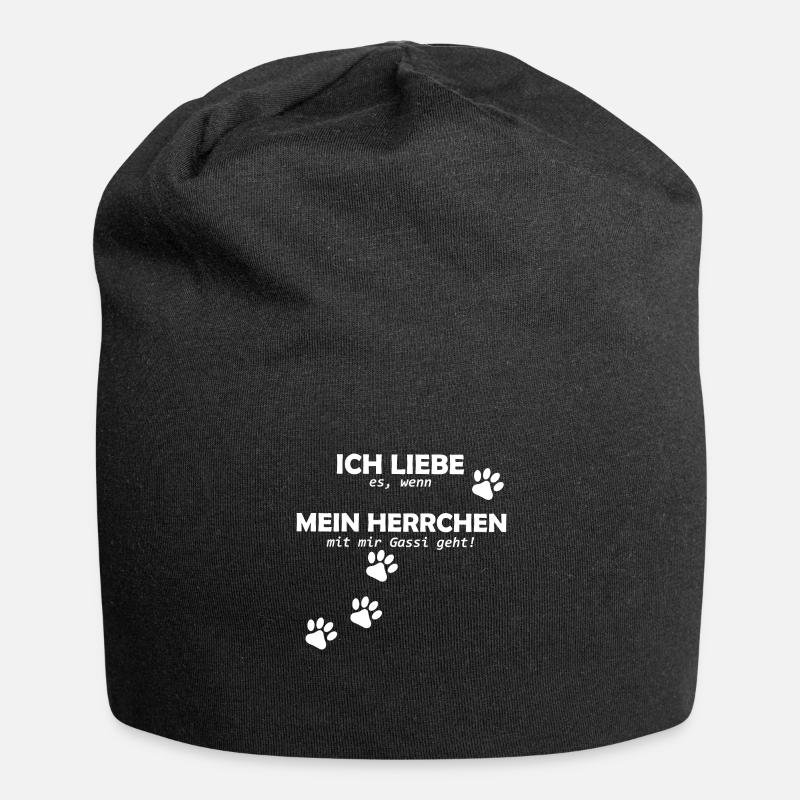 Hunde Spruch - Jersey-Beanie - Schwarz
