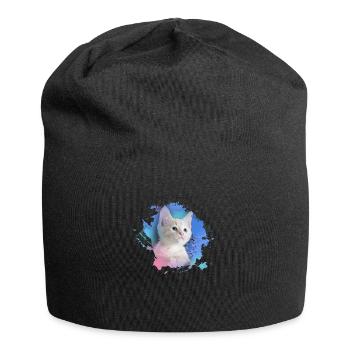 kätzchen,katze,katzenbaby,graffiti,malerei,pink - Jersey-Beanie - Schwarz - Vorne