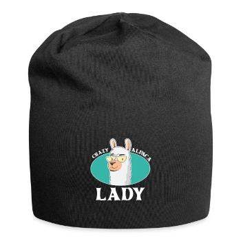 Crazy Alpaca Lady Alpacas - Jersey Beanie - black - Front