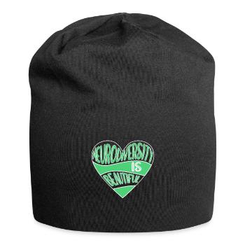 Neurodiversität Autimsus ADHD Legasthenie - Jersey-Beanie - Schwarz - Vorne
