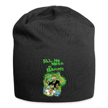 zombies love brains - Jersey-Beanie - Schwarz - Vorne