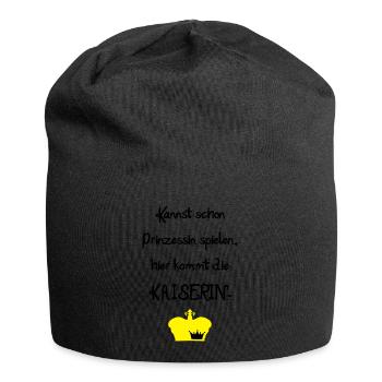 Kaiserin vs Prinzessin - Jersey-Beanie - Schwarz - Vorne