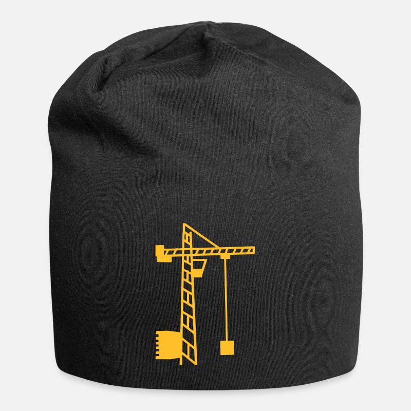 baukran - Jersey Beanie - black