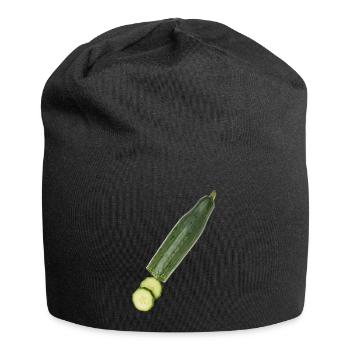 Gurke - Jersey-Beanie - Schwarz - Vorne
