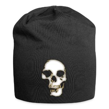 Skull - Jersey-Beanie - Schwarz - Vorne
