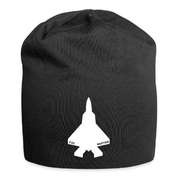 F-22 Raptor weiß - Jersey-Beanie - Schwarz - Vorne