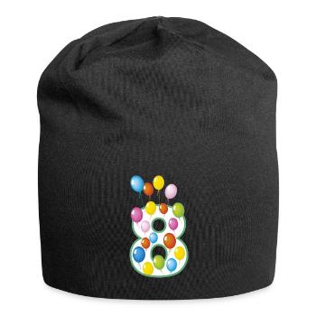 achter Geburtstag 8 Jahre - Jersey-Beanie - Schwarz - Vorne