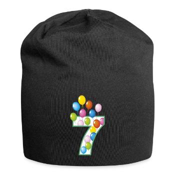 7th birthday t-shirt - Jersey Beanie - black - Front