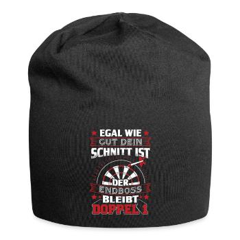 DART EGAL WIE GUT DEIN SCHNITT IST ENDBOSS D1 - Jersey-Beanie - Schwarz - Vorne