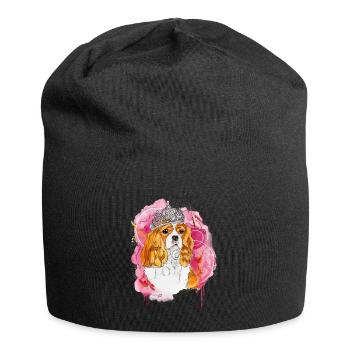 Cavalier KC Spaniel Bella - Jersey-Beanie - Schwarz - Vorne