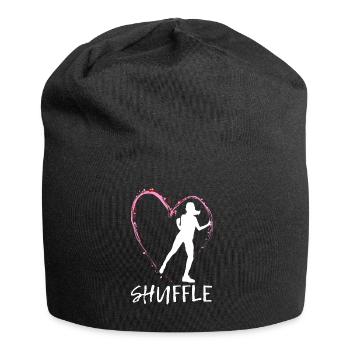 Amour Danse Shuffle - coeur rose avec danseuse - Bonnet en jersey - noir - Devant