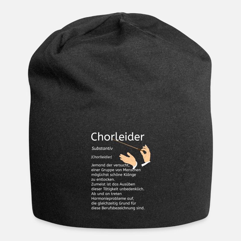 Dirigent Wörterbuch Chorleider Chorleiter - Jersey-Beanie - Schwarz