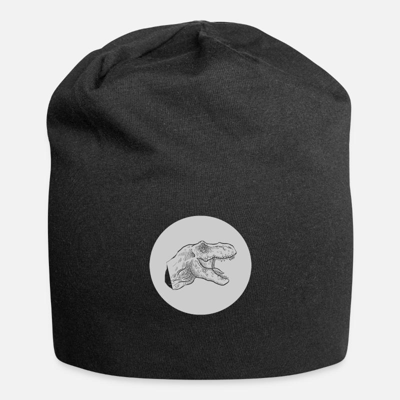 t rex Dino Dinosaurier Saurier - Jersey-Beanie - Schwarz