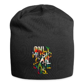 Seule la musique peut nous sauver - Bonnet en jersey - noir - Devant