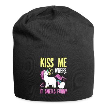 Unicorn Rainbow Unicorn Party T-shirt Gift - Jersey Beanie - black - Front