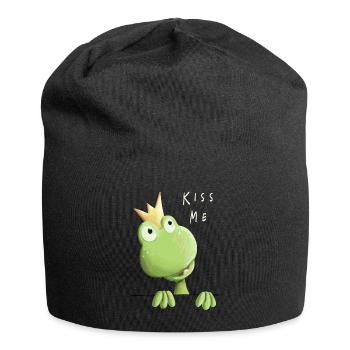 Embrasse-moi grenouille - Prince grenouille - Comic - Bonnet en jersey - noir - Devant