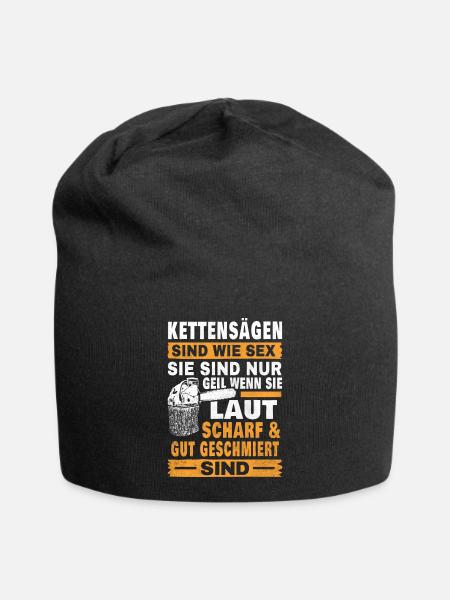Holzfäller Shirt Kettensäge sind wie - Jersey-Beanie - Schwarz