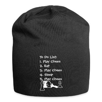 Chess To Do List Shirt - Jersey Beanie - black - Front