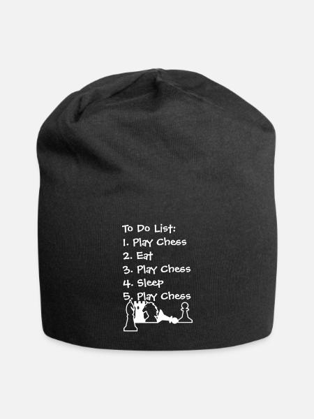 Chess To Do List Shirt - Jersey Beanie - black
