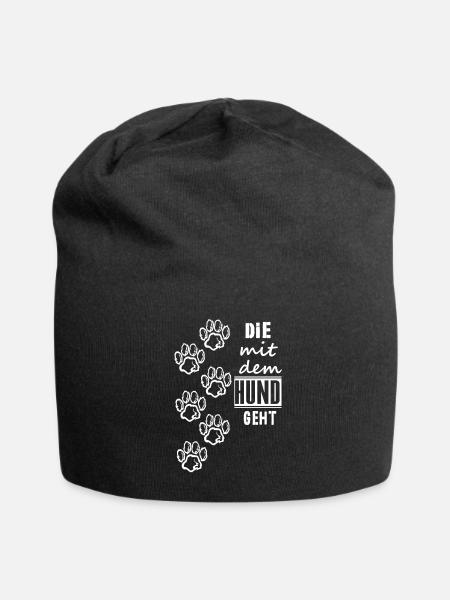 Hund - Jersey-Beanie - Schwarz