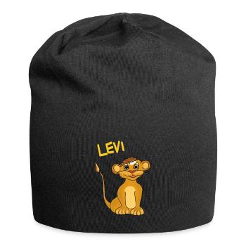Levi, le petit lion de l'île des nuages - Bonnet en jersey - noir - Devant