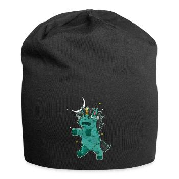 Halloween Zombie Einhorn - Jersey-Beanie - Schwarz - Vorne