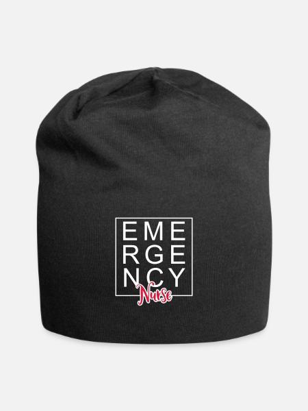 Krankenschwester - Jersey-Beanie - Schwarz