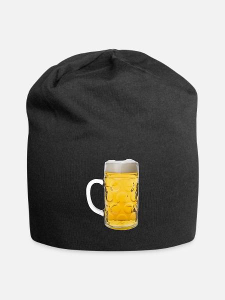 maß Bier - Jersey-Beanie - Schwarz